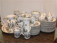 Set of Ceramic Dinnerware in Colonial