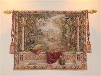Tapestry with Hanging Rod and Tassels