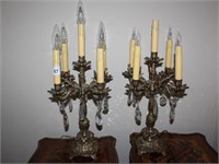 French Style Metal Table Lamps with