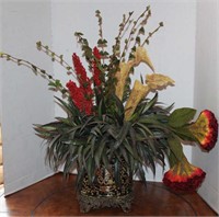 Faux Floral Arrangement in Decorative