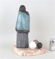 Doug Hyde "Native American Woman" Sculpture