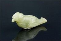 Chinese Hetian White Jade Carved Bird Pendant