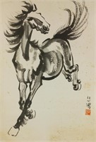 Xu Beihong 1895-1953 Watercolour on Paper Scroll