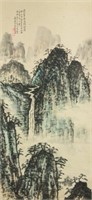 Qian Songyan 1899-1985 Chinese Watercolour Scroll