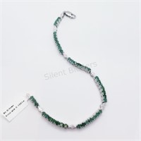 Silver 41 Emerald Bracelet
