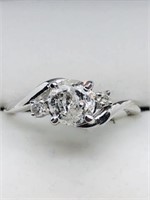 14K White Gold Diamond Diamond Ring