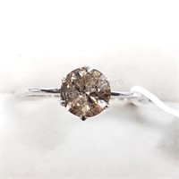 14K White Gold Chocolate Diamond Ring