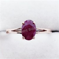 14K Rose Gold Natural Burmese Ruby Ring
