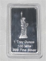 One Troy Ounce .999 Pure Silver