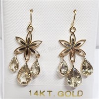 14K Yellow Gold Zultanite Earrings