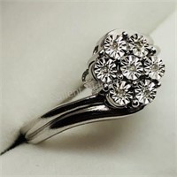 Silver & Diamond Ring