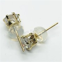 10K Yellow Gold Cubic Zirconia Stud Earrings