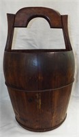 Oriental Wooden Bucket With Handle
