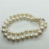Silver Freshwater Pearl Necklace