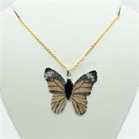 Butterfly Shaped Natural Leaf Necklace