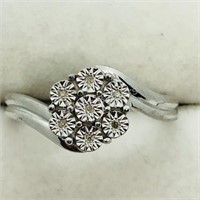 Sterling Silver & Diamond Ring