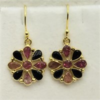 Gold plated Sterling Silver Tourmaline Earrings