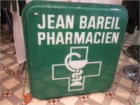 Pancarte de pharmacien vintage en plexiglass