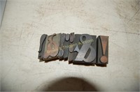 Letterpress Wood Block Letters (tray lot WL029)