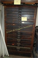 Vintage Printer's Cabinet with metal letters