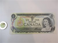 Billet d'un dollar canadien 1973