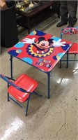 Mickey Mouse table and chair set
