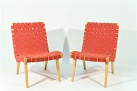 PAIR OF JENS RISOM LOUNGE CHAIRS