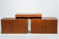 DANISH TEAK CADO UNIT WALL MOUNT CABINETS (3)