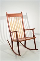 VINTAGE BENCH MADE ROCKING CHAIR