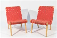 PAIR OF JENS RISOM LOUNGE CHAIRS