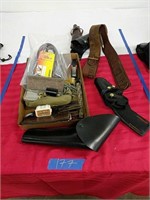 Lot Of Holsters And Hunting Items As Shown