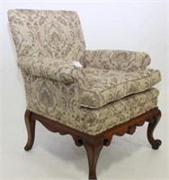 Scroll-carved Bergere Armchair