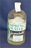 Vintage Pure Spring Water Bottle From Flint MI