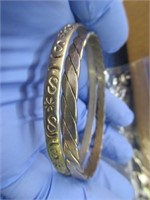 2 sterling southwestern bangle bracelets