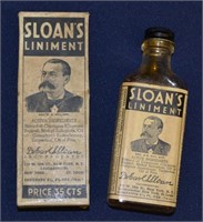 Antique Sloan's Liniment Bottle in Original Box
