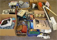Large Lot Boxes of Household Tools Antiques Misc
