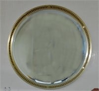 Lorin Marsh Steel/Brass Large Convex Mirror