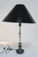 Pewter and Plexiglass Table Lamp