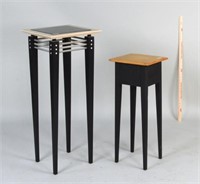 Two Modernist Square Top Stands