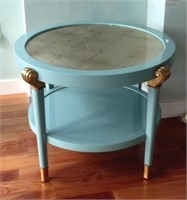 Blue Painted & Parcel Gilt Modern Regency Table