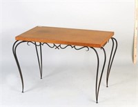 Rene Prou Wrought Iron Side Table