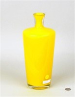 German Theresienthal Yellow Cased Glass Vase