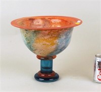 Kosta Boda Colored Footed Glass Bowl