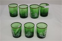 Mary Gregory Tumbler Set