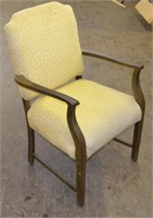 Vintage wood Frame Fabric Side Chair