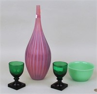 Four Modern Small Glass Articles
