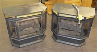 2 Propane Fireplace Style Heater Units