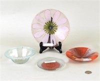 Group 4 Michael & Frances Higgins Art Glass Bowls