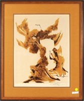 Framed Abstract Lithograph