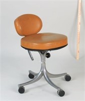 Danish Swivel Chair, Camel Leather